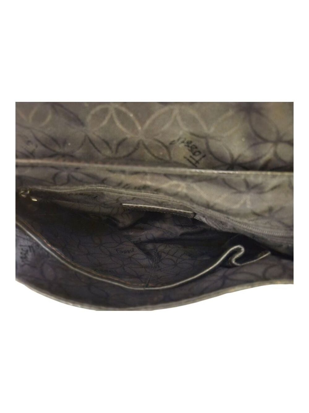 Women's Vintage Fossil Leather Crossbody Bag Black - Picture 13 of 16